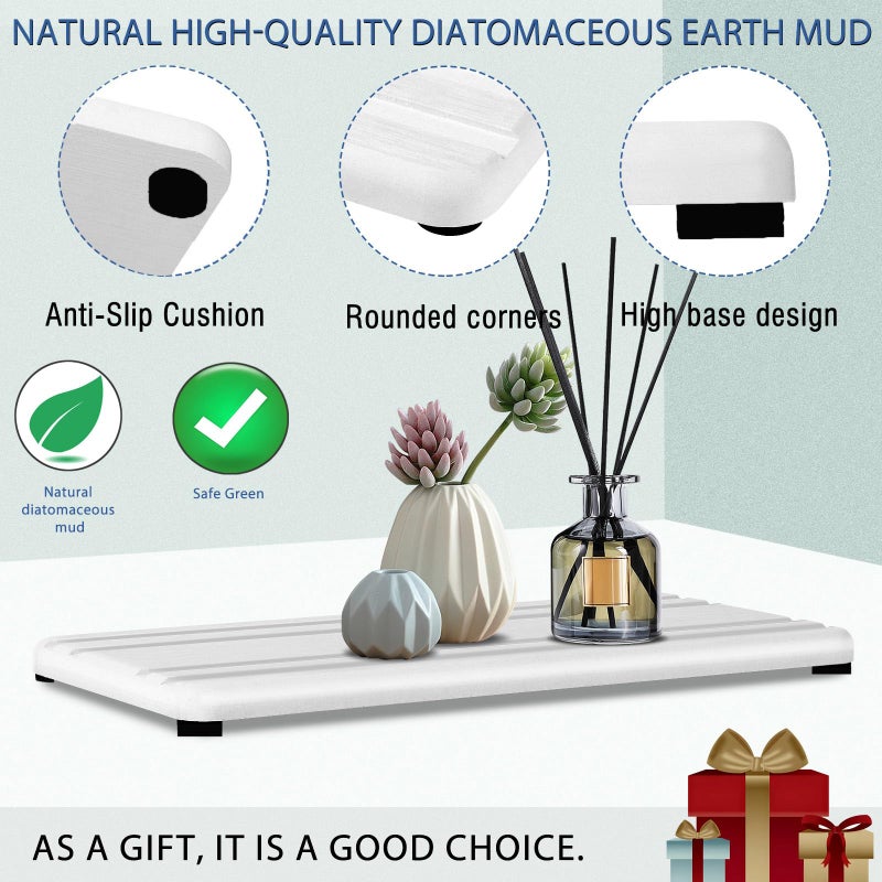 Lyxel 3PCS Water Absorbing Stone Tray  DryingNeat Diatomite Stone Sink Tray  Instant Dry Sink Coasters  Kitchen Sponge Hand Soap Holder  Bathroom Sink Vanity Trays 8 * 4inch and 4 * 4inch - Image 5